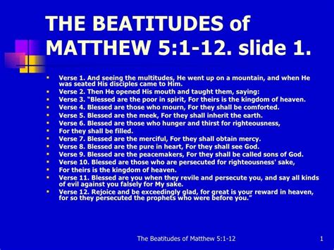 bible gateway matthew 5|why are the beatitudes called.